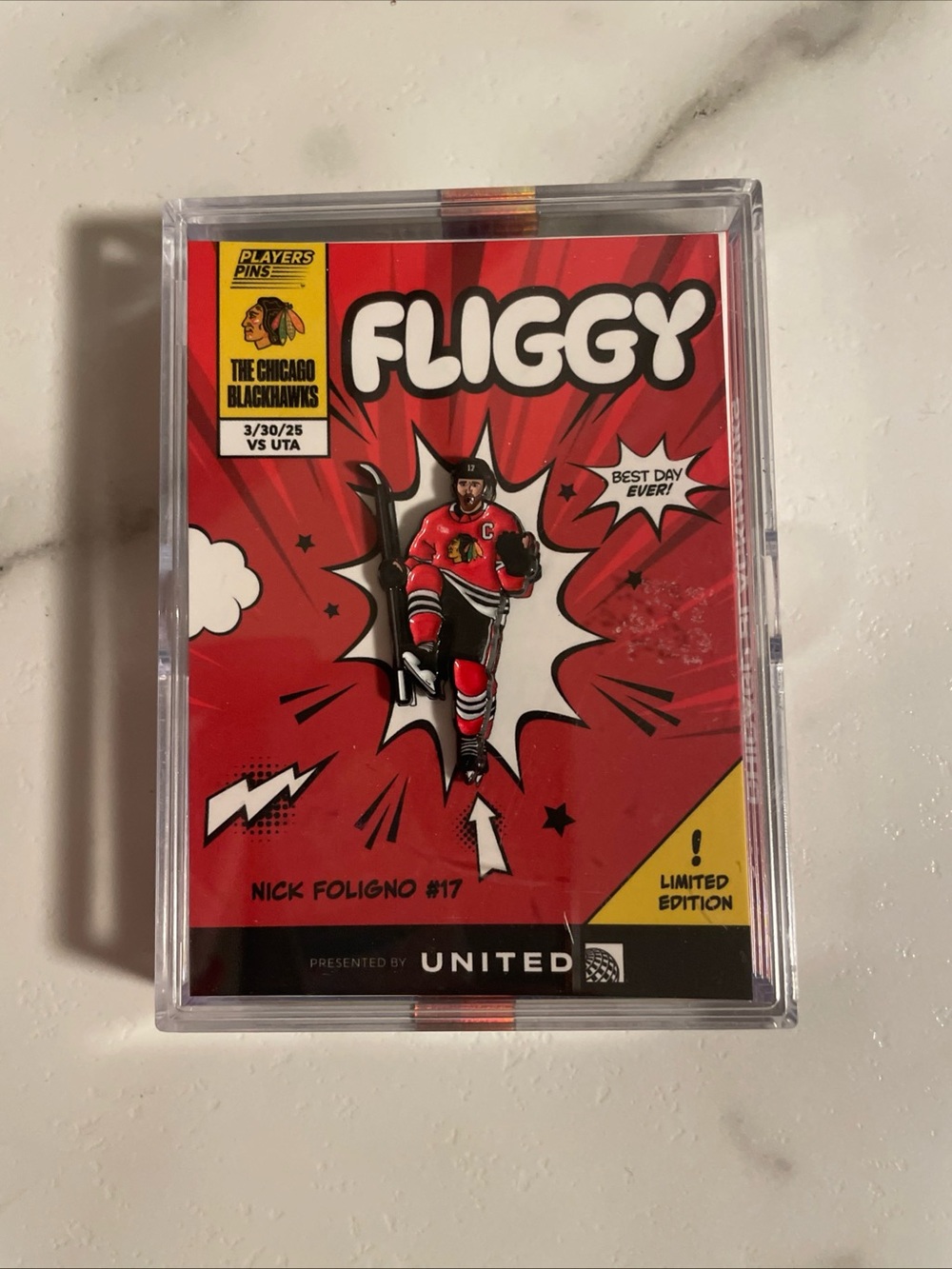 Nick Foligno "Fliggy" Limited Edition Hockey Pin - Chicago Blackhawks Hockey
